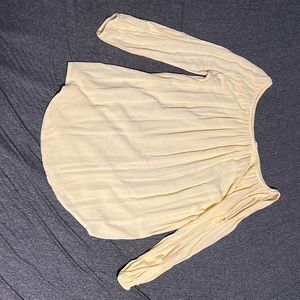 Don’t Ask Why Yellow Open Shoulder LongSleeve